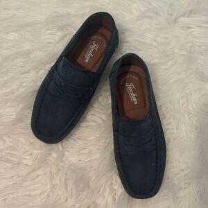 Florsheim Navy Suede Penny Loafers